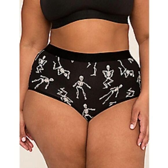 Plus 26/28 Lane-Bryant Women's Black and White Panties Dancing Skellies Tap shoe - Picture 1 of 3